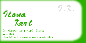 ilona karl business card